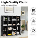 16 Cubes Plastic Storage Organizer with Rustproof Steel Frame-Black by LJGDeals
