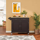 Modern Rolling Kitchen Cart Island with Wooden Top by LJGDeals