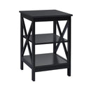 3-Tier X-Design Nightstands with Storage Shelves for Living Room Bedroom by LJGDeals