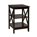 3-Tier X-Design Nightstands with Storage Shelves for Living Room Bedroom by LJGDeals