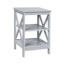3-Tier X-Design Nightstands with Storage Shelves for Living Room Bedroom by LJGDeals
