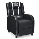 Massage Racing Gaming Single Recliner Chair-Red by DirectDeals