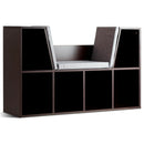 6-Cubby Kid Storage Bookcase Cushioned Reading Nook by LJGDeals