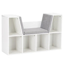 6-Cubby Kid Storage Bookcase Cushioned Reading Nook by LJGDeals