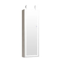 Mirrored Jewelry Armoire with Full Length Mirror and 2 Internal LED Lights by LJGDeals