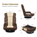 360-Degree Swivel Gaming Floor Chair with Foldable Adjustable Backrest by LJGDeals
