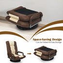 360-Degree Swivel Gaming Floor Chair with Foldable Adjustable Backrest by DirectDeals