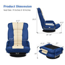 360-Degree Swivel Gaming Floor Chair with Foldable Adjustable Backrest by LJGDeals