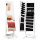 Standing Jewelry Armoire Cabinet with Full Length Mirror by LJGDeals