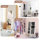Standing Jewelry Armoire Cabinet with Full Length Mirror by LJGDeals