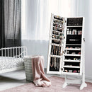 Standing Jewelry Armoire Cabinet with Full Length Mirror by LJGDeals