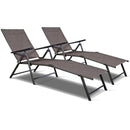 Set of 2 Adjustable Chaise Lounge Chair with 5 Reclining Positions by LJGDeals