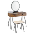 Industrial Makeup Dressing Table with 3 Lighting Modes by LJGDeals