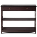 Console Table 3-Tier with Drawer and Storage Shelves by LJGDeals