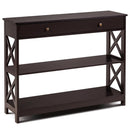 Console Table 3-Tier with Drawer and Storage Shelves by DirectDeals