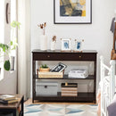 Console Table 3-Tier with Drawer and Storage Shelves by DirectDeals