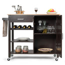 Kitchen Island Cart Rolling Serving Cart Wood Trolley by LJGDeals