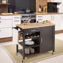 Kitchen Island Cart Rolling Serving Cart Wood Trolley by LJGDeals