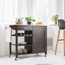 Kitchen Island Cart Rolling Serving Cart Wood Trolley by LJGDeals
