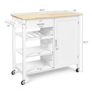 Kitchen Island Cart Rolling Serving Cart Wood Trolley by LJGDeals