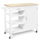 Kitchen Island Cart Rolling Serving Cart Wood Trolley by LJGDeals