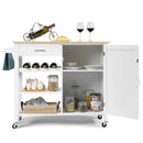 Kitchen Island Cart Rolling Serving Cart Wood Trolley by LJGDeals