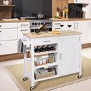 Kitchen Island Cart Rolling Serving Cart Wood Trolley by LJGDeals