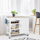 Kitchen Island Cart Rolling Serving Cart Wood Trolley