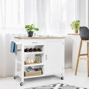 Kitchen Island Cart Rolling Serving Cart Wood Trolley by LJGDeals