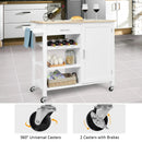 Kitchen Island Cart Rolling Serving Cart Wood Trolley by LJGDeals