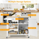 Kitchen Island Cart Rolling Serving Cart Wood Trolley by LJGDeals