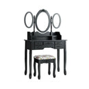 7 Drawer Tri-Folding Mirror Dressing Vanity Makeup Set by LJGDeals