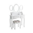 7 Drawer Tri-Folding Mirror Dressing Vanity Makeup Set by LJGDeals