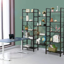 Vintage Triple Wide 5-Tier Bookcase Large Bookshelf Display Storage Shelf by LJGDeals