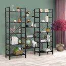 Vintage Triple Wide 5-Tier Bookcase Large Bookshelf Display Storage Shelf by LJGDeals