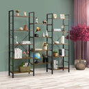 Vintage Triple Wide 5-Tier Bookcase Large Bookshelf Display Storage Shelf by LJGDeals