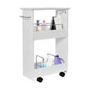 Slim Rolling 3-Tier Bathroom Mobile Shelving Cabinet wih Handle by LJGDeals