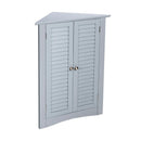 Bathroom Corner Storage Freestanding Floor Cabinet with Shutter Door by LJGDeals