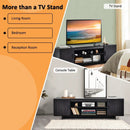 Modern Wood Universal TV Stand for TV up to 65 Inch with 2 Storage Cabinets by LJGDeals