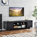 Modern Wood Universal TV Stand for TV up to 65 Inch with 2 Storage Cabinets by LJGDeals