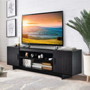 Modern Wood Universal TV Stand for TV up to 65 Inch with 2 Storage Cabinets by LJGDeals