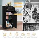 Wooden Storage Free-Standing Floor Cabinet with Drawer and Shelf by LJGDeals