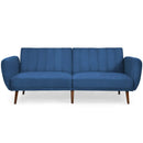 Convertible Futon Sofa Bed Adjustable Couch Sleeper with Wood Legs by LJGDeals