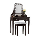 Vanity Dressing Table Set with 10 Dimmable Bulbs and Cushioned Stool by LJGDeals