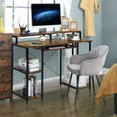 47 Inches Computer Desk Writing Study Table with Keyboard Tray and Monitor Stand by LJGDeals
