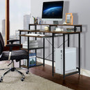 47 Inches Computer Desk Writing Study Table with Keyboard Tray and Monitor Stand by LJGDeals