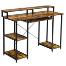 47 Inches Computer Desk Writing Study Table with Keyboard Tray and Monitor Stand by LJGDeals