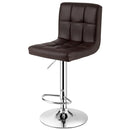 Adjustable Swivel Bar Stool with PU Leather-Brown by LJGDeals