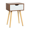 End Side Storage Drawer Nightstand with Solid Wooden Leg by LJGDeals