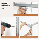Adjustable Closet Organizer Kit with Shelves and Hanging Rods for 4 to 6 Feet by DirectDeals